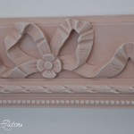 CADRE A NOEUD ROSE FANE PATINE CLAIRE COTTAGE ET PATINE