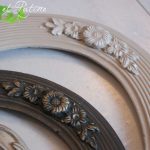 CADRES ANCIENS OVALES LIN PATINE CLAIRE ET CARBONE PATINE BRONZE COTTAGE ET PATINE