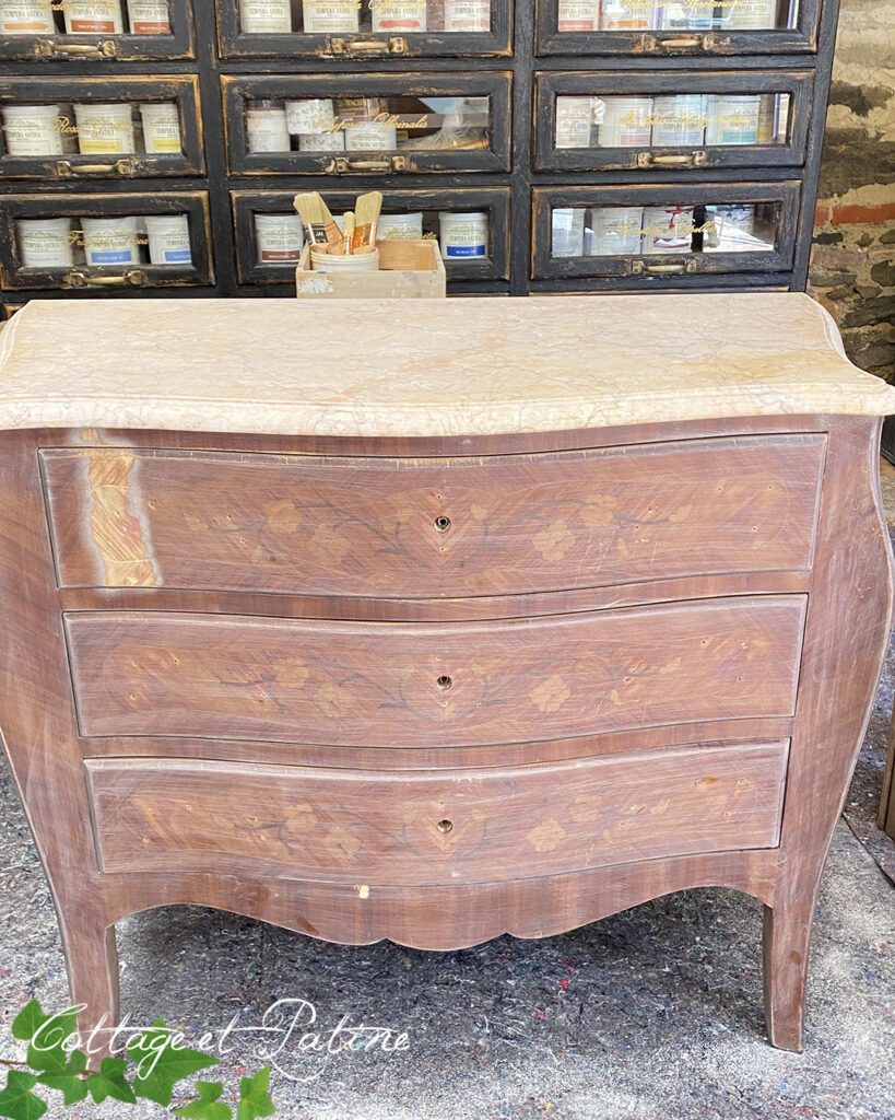 ATELIER COTTAGE ET PATINE COMMODE AVANT TEMPERA ANCIENNE PATINE 18EME (4)