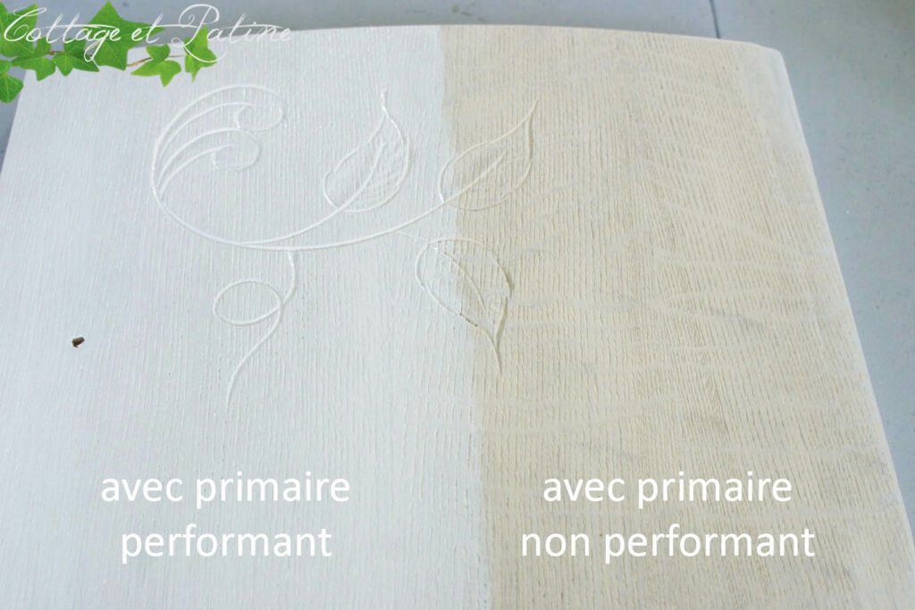 REMONTEES DE TANIN avec primaire perf et non perf LOGO remontées de tanin taches auréoles sur bois peint