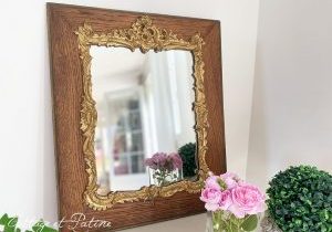 MIROIR ROCAILLE REF V.22 COTTAGE ET PATINE